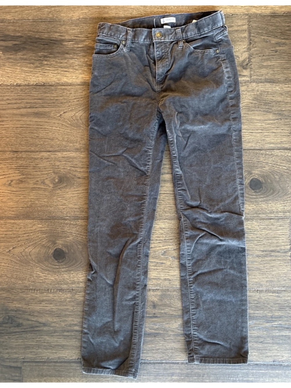 CREWCUTS Stretch Corduroy Pants grey Straight Leg Cotton Casual J Crew Boys 14
